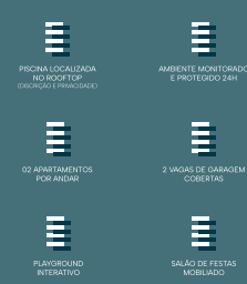 Playground, monitoramento 24h, 2 vagas e mais